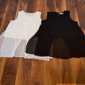 Pair of H&M girls sheer sleeveless Tunics
